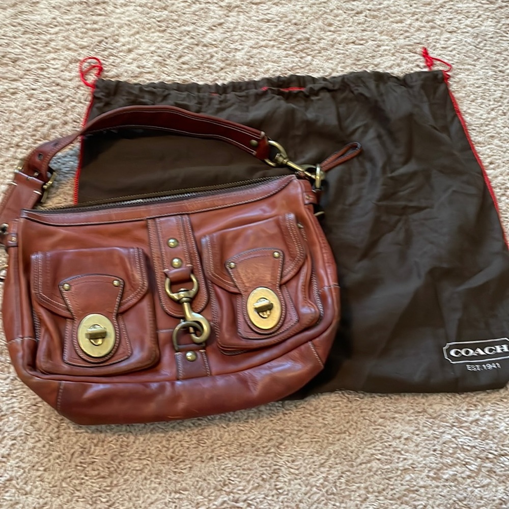 COACH 65TH ANNIVERSARY LEGACY VACHETTA LEATHER MANDY SHOULDER BAG